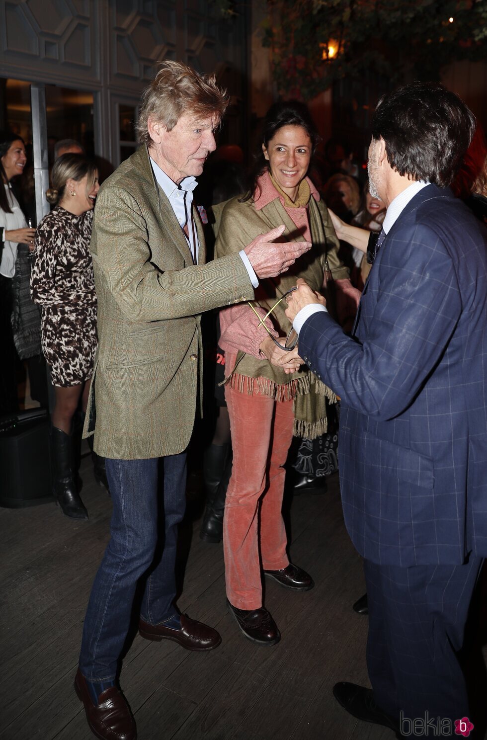 Ernesto de Hannover con su novia en la fiesta por el aniversario de Alduccio en Madrid