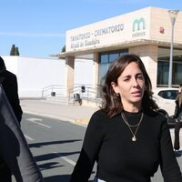 Anabel Pantoja a la salida del tanatorio tras la muerte de Bernardo Pantoja