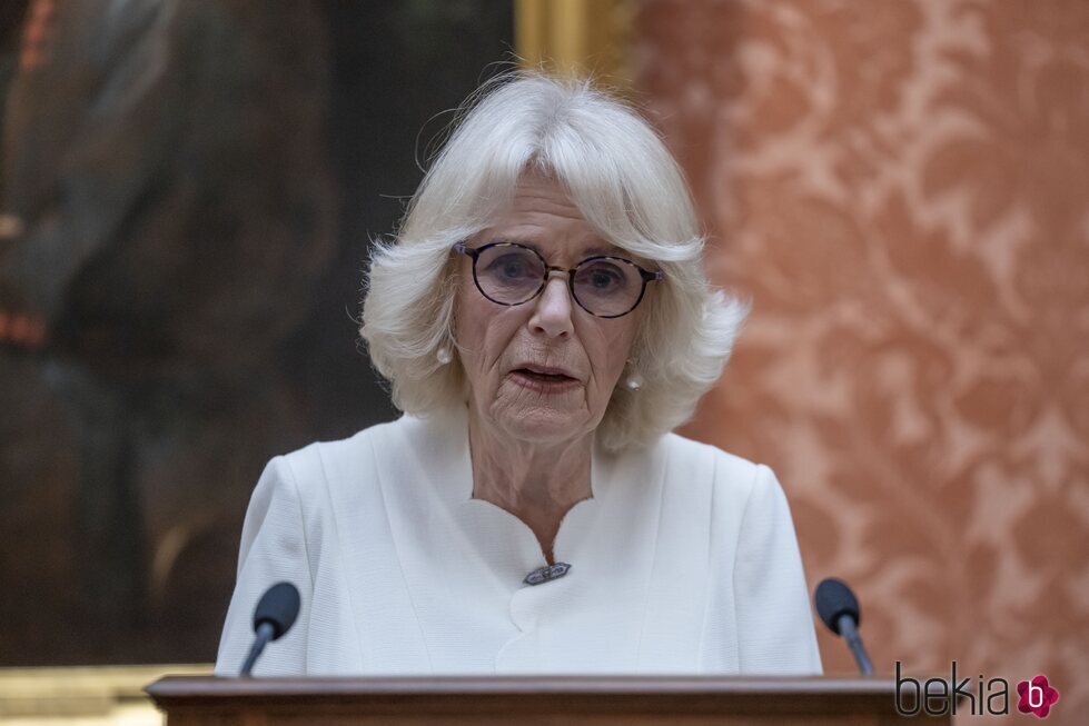 La Reina Camilla en el discurso que ofreció en su recepción contra la violencia de género en Buckingham Palace