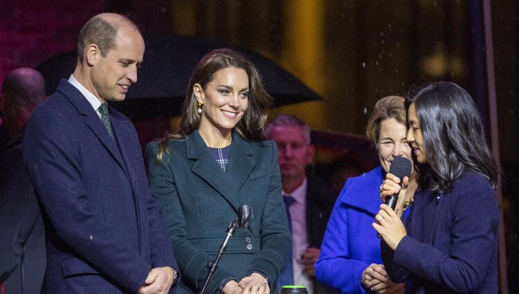 El Príncipe Guillermo y Kate Middleton con la Alcaldesa de Boston durante su visita a Estados Unidos