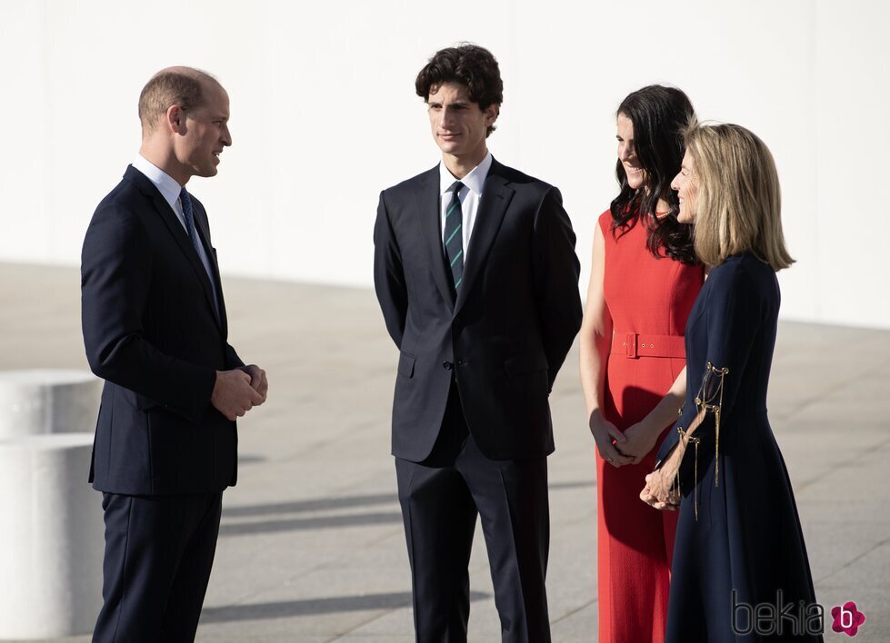 El Príncipe Guillermo y Caroline Kennedy, Jack Schlossberg y Tatiana Schlossberg en la John F. Kennedy Presidential Library and Museum de Boston