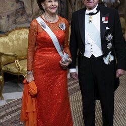 Carlos Gustavo y Silvia de Suecia en la cena en honor a los ganadores de los Premios Nobel 2022