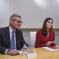 La Reina Letizia en una reunión de trabajo sobre el español en Estados Unidos en la sede del Cervantes en Los Angeles