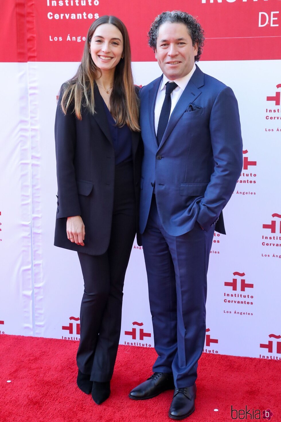 María Valverde y Gustavo Dudamel en la inauguración de la sede del Instituto Cervantes en Los Angeles