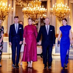 Felipe y Matilde de Bélgica con tres de sus hijos en el Concierto Navideño 2022