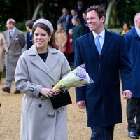 Eugenia de York y Jack Brooksbank en la misa de Navidad 2022