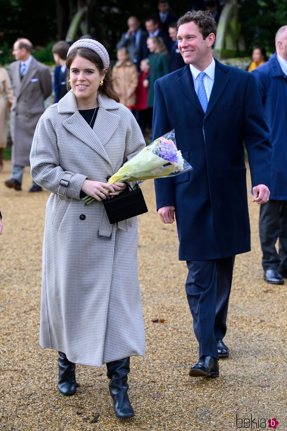 Eugenia de York y Jack Brooksbank en la misa de Navidad 2022