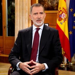 El Rey Felipe VI durante el discurso de Navidad 2022