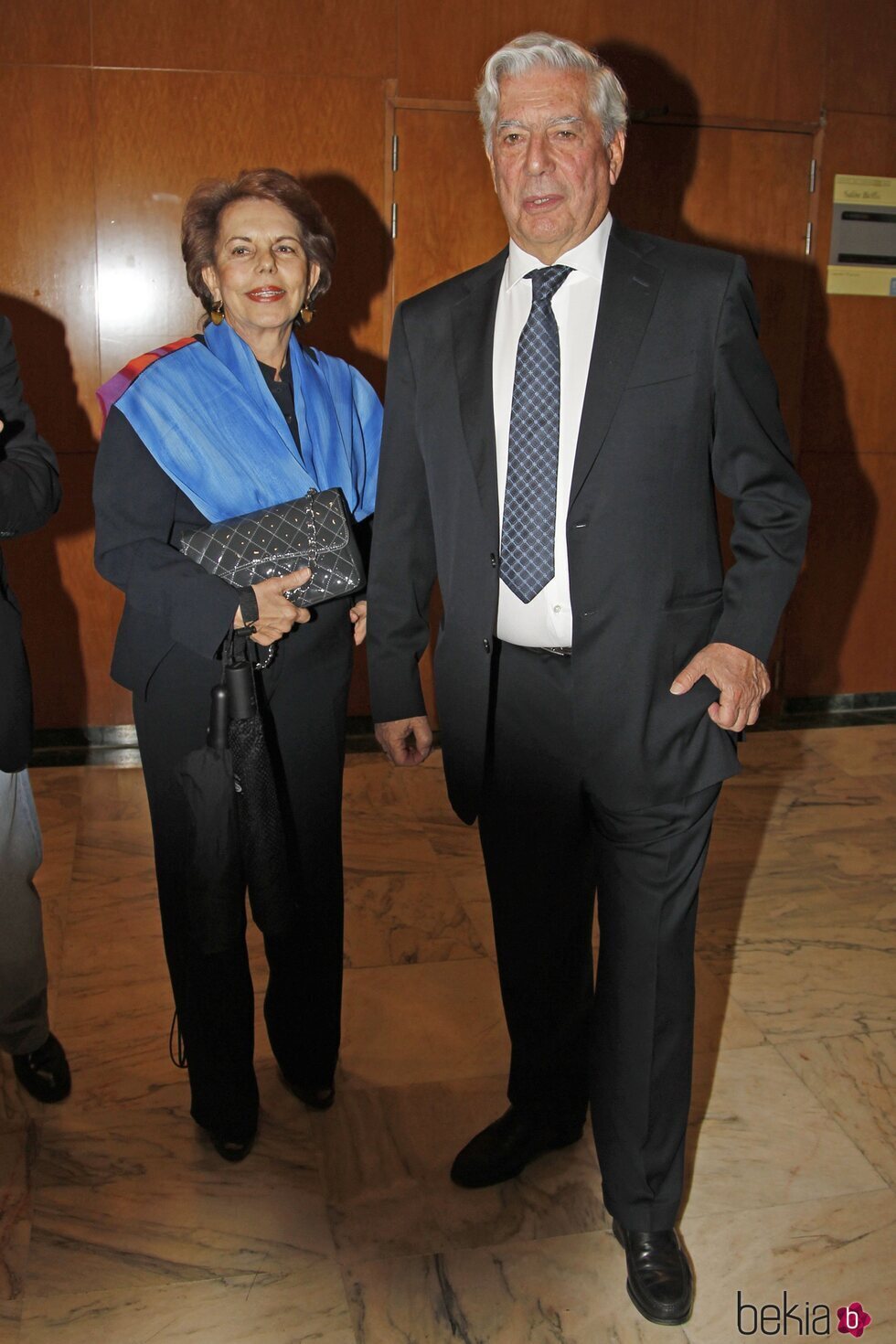 Mario Vargas Llosa y Patricia Llosa en la presentación de un libro