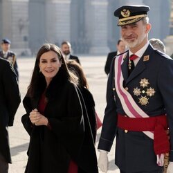 Los Reyes Felipe y Letizia junto a Pedro Sánchez en la Pascua Militar 2023