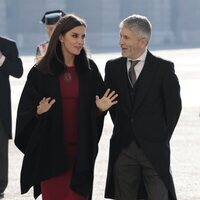 La Reina Letizia y el Ministro Fernando Grande-Marlaska en la Pascua Militar 2023