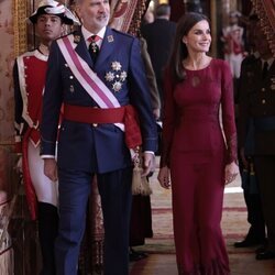 El Rey Felipe VI y la Reina Letizia durante la Pascua Militar 2023