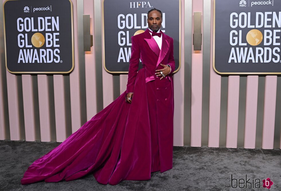 Billy Porter en la alfombra roja de los Globos de Oro 2023