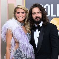 Heidi Klum y Tom Kaulitz en la alfombra roja de los Globos de Oro 2023