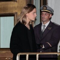 Irene Urdangarin tras la cena previa al funeral de Constantino de Grecia