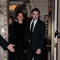 Nicolás y Tatiana de Grecia tras la cena previa al funeral de Constantino de Grecia