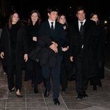 Alexia de Grecia y Carlos Morales y sus hijos en la cena previa al funeral de Constantino de Grecia