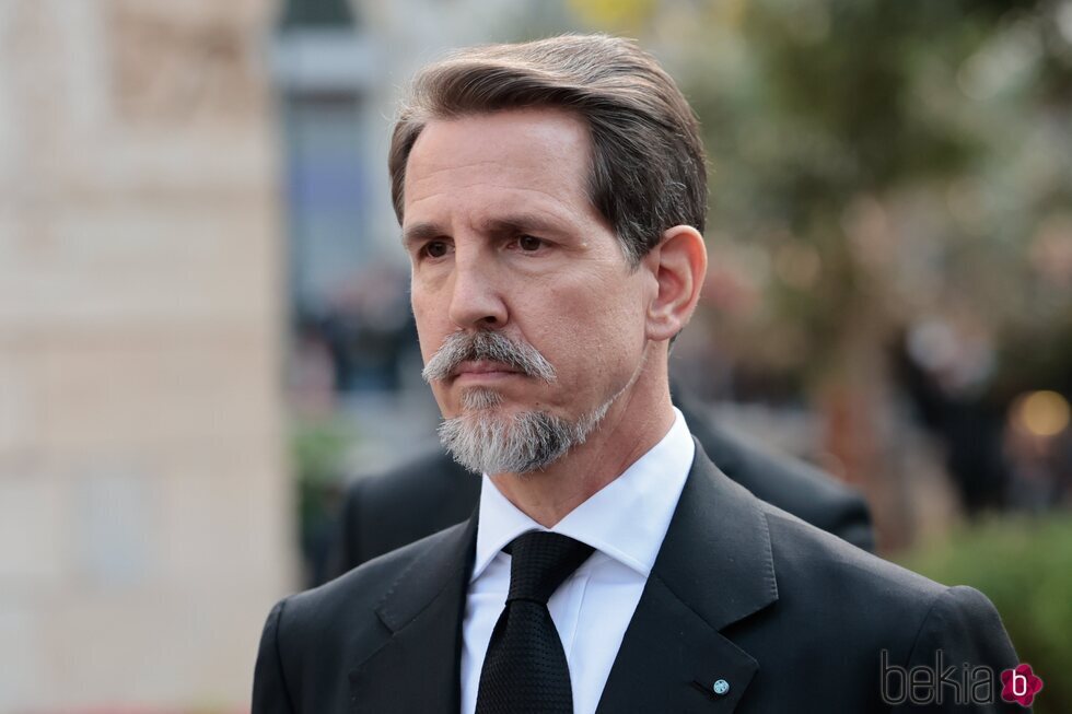 Pablo de Grecia en el funeral de Constantino de Grecia