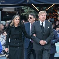 Guillermo Alejandro y Máxima de Holanda en el funeral de Constantino de Grecia