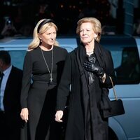 Marie Chantal de Grecia y Ana María de Grecia en el funeral de Constantino de Grecia