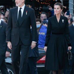 Los Reyes Felipe y Letizia en el funeral de Constantino de Grecia