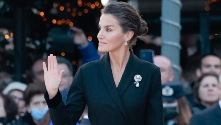 La Reina Letizia en el funeral de Constantino de Grecia