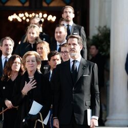 La Familia Real Griega tras el funeral de Constantino de Grecia