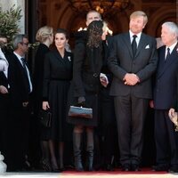 Los Reyes Felipe y Letizia, Guillermo Alejandro y Máxima de Holanda y Alexander y Katherine de Serbia en el funeral de Constantino de Grecia