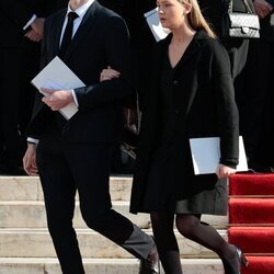 Pablo Urdangarin e Irene Urdangarin en el funeral de Constantino de Grecia