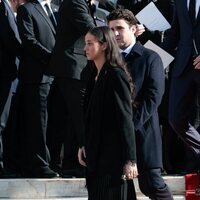 Froilán y Victoria Federica a la salida del funeral de Constantino de Grecia