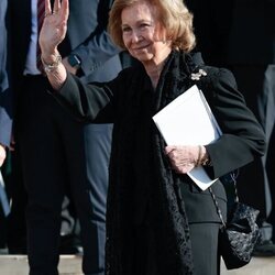 La Reina Sofía en el funeral de Constantino de Grecia