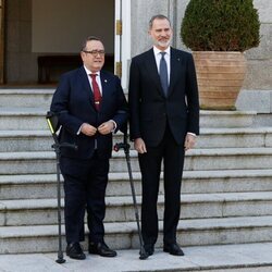 El Rey Felipe VI y el Presidente de Guatemala en La Zarzuela