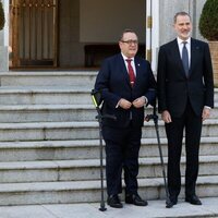 El Rey Felipe VI y el Presidente de Guatemala en La Zarzuela