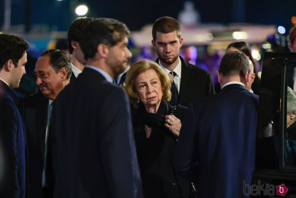 La Reina Sofía y Juan Urdangarin en la cena previa al funeral de Constantino de Grecia