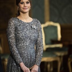 Sofia de Suecia en la cena de gala por el comienzo del año del Jubileo del Rey de Suecia