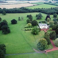 Vista aérea de los terrenos de Chyknell Hall, el palacete inglés de Corinna Larsen en Inglaterra