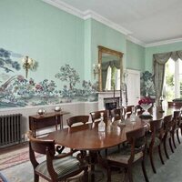 Comedor de Chyknell Hall, el palacete inglés de Corinna Larsen en Inglaterra