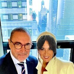 Carlos Herrera y Pepa Gea tras casarse en Nueva York