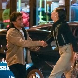 Victoria Federica, jugando con su amigo Albert Arenas tras su salida de los Premios San Isidro celebrados en Madrid