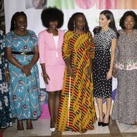 La Reina Letizia y la Primera Dama de Angola con mujeres líderes de la sociedad civil de Angola