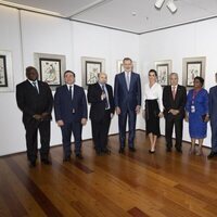 Los Reyes Felipe y Letizia en la inauguración de una exposición de Miró en Angola