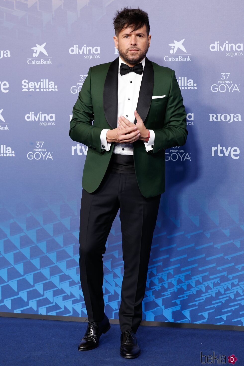 Pablo López en la alfombra roja de los Goya 2023