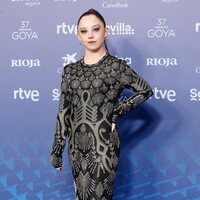 Carla Quílez en la alfombra roja de los Goya 2023