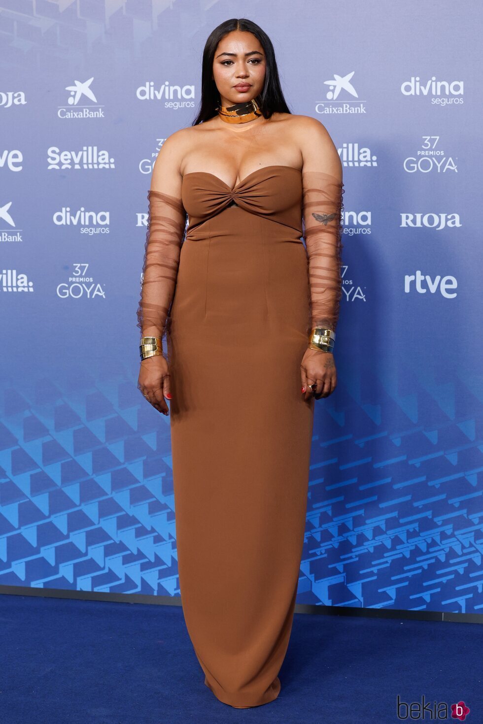 Berta Vázquez en la alfombra roja de los Goya 2023