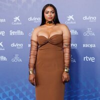 Berta Vázquez en la alfombra roja de los Goya 2023