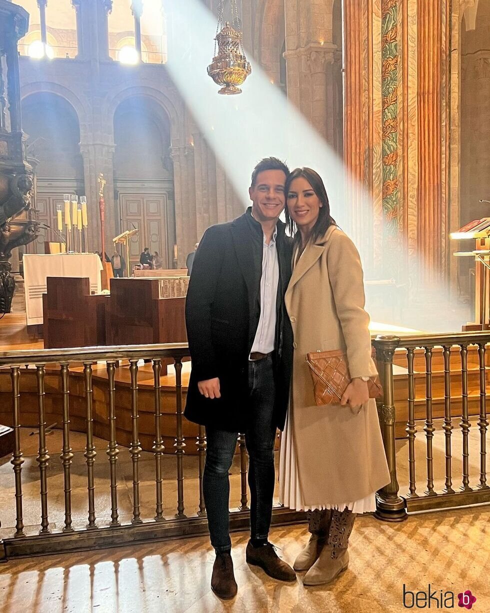 Christian Gálvez y Patricia Pardo en la Catedral de Santiago