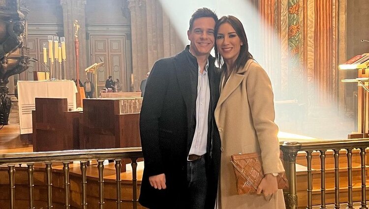 Christian Gálvez y Patricia Pardo en la Catedral de Santiago