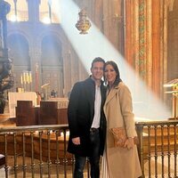 Christian Gálvez y Patricia Pardo en la Catedral de Santiago