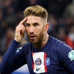 Sergio Ramos en uno de los partidos del PSG