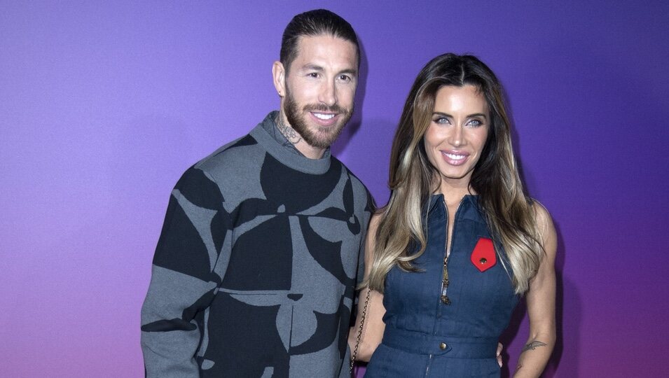 Pilar Rubio y Sergio Ramos en un desfile de Louis Vuitton en la Fashion Week en París 2022